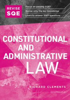 Book cover: Revise SQE Constitutional and Administrative Law (Paperback)