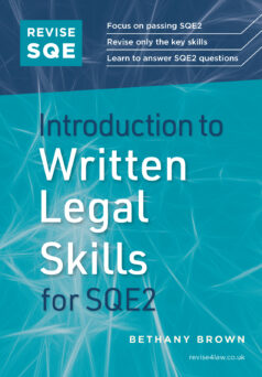 Book cover: Revise SQE Introduction to Written Legal Skills for SQE2
