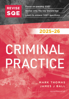 Book cover: Revise SQE Criminal Practice 2025/26