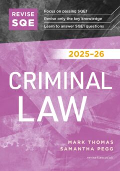 Book cover: Revise SQE Criminal Law 2025/26 (Ebook)