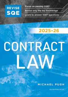 Book cover: Revise SQE Contract Law 2025/26