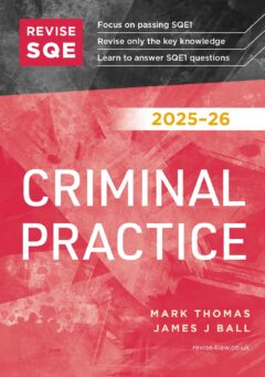 Book cover: Revise SQE Criminal Practice 2025/26