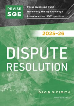 Book cover: Revise SQE Dispute Resolution 2025/26