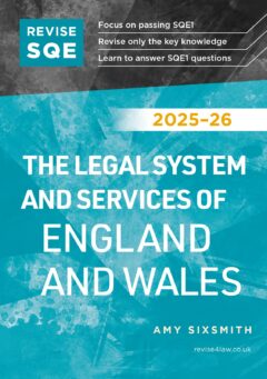 Book cover: Revise SQE The Legal System and Services of England and Wales 2025/26