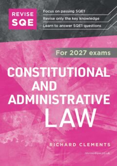 Book cover: Revise SQE Constitutional and Administrative Law 2027