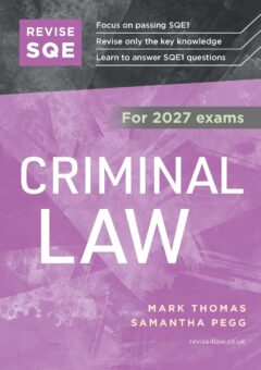 Book cover: Revise SQE Criminal Law 2027