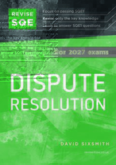 Book cover: Revise SQE Dispute Resolution 2027